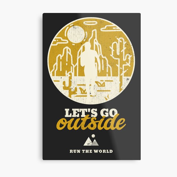 Trail Runner Desert Runner Trail Running Run The World Metal Print