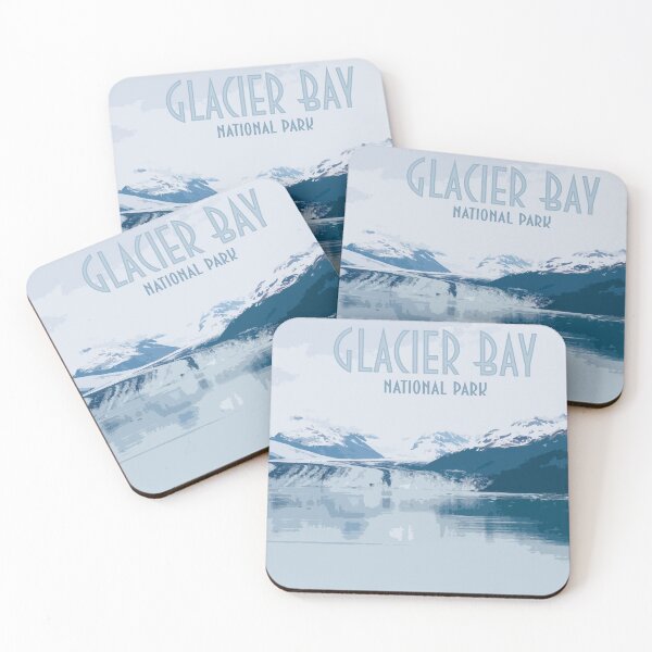 Item preview, glacier bay vintage travel poster sticker designed and sold by MadeByEmilyLam.