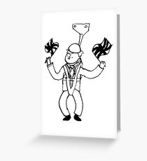 Boris On A Zipline Greeting Card