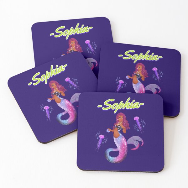 Item preview, cute female mermaid pink designed and sold by SuperiorPrints.