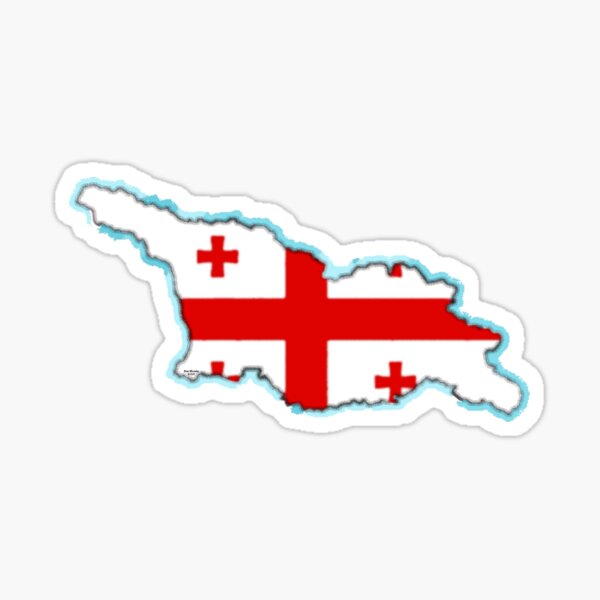 Item preview, Republic of Georgia Map With Georgian Flag designed and sold by Havocgirl.