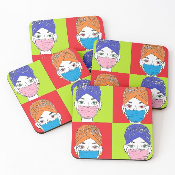 Item preview, Masked 50s style woman with head scarf(cancer) designed and sold by petermccann07.