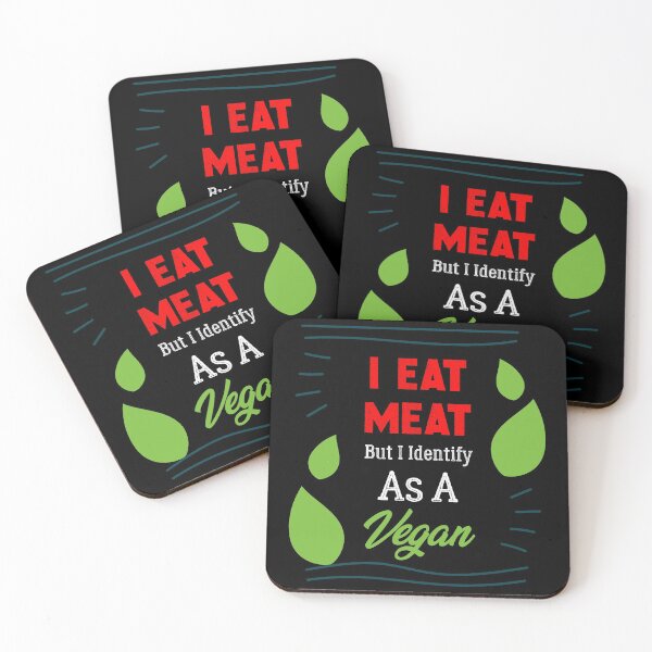 Item preview, I Eat Meat But I Identify As A Vegan funny food gift designed and sold by Shirt  Paradise Art ⭐⭐⭐⭐⭐.
