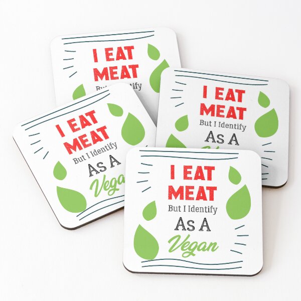 Item preview, I Eat Meat But I Identify As A Vegan funny food gift designed and sold by Shirt  Paradise Art ⭐⭐⭐⭐⭐.