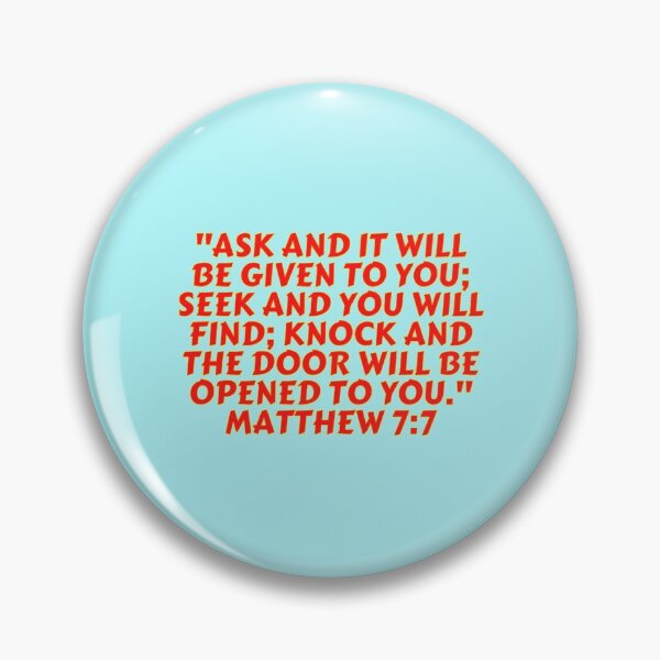 Item preview, Versículo de la Biblia Mateo 7: 7 designed and sold by Prayingwarrior.