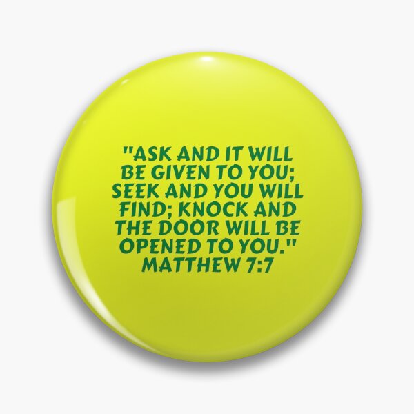 Item preview, Versículo de la Biblia Mateo 7: 7 designed and sold by Prayingwarrior.