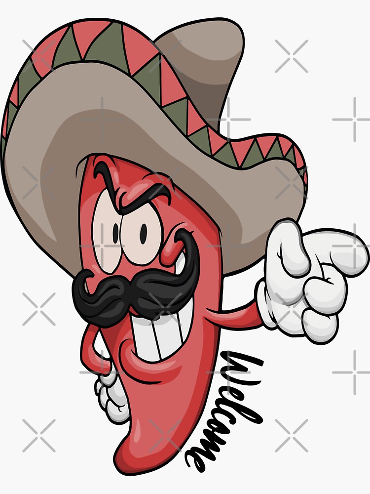 "hi welcome to chilis" Sticker for Sale by UrahGo | Redbubble