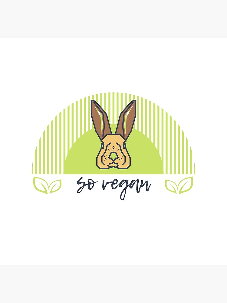 Póster «So Vegan Bunny Logo Verde y Marrón» de Pankas Redbubble
