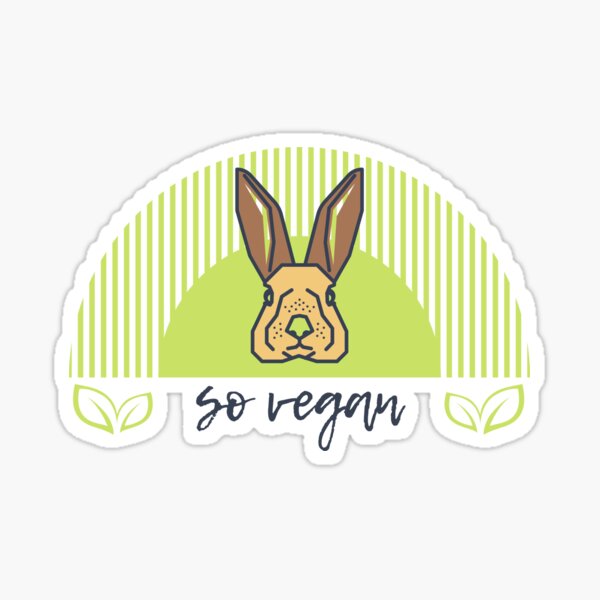 Pegatina «So Vegan Bunny Logo Verde y Marrón» de Pankas Redbubble