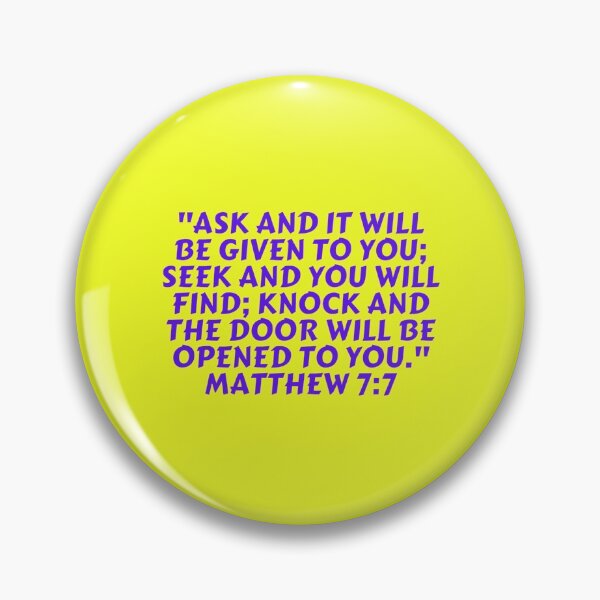 Item preview, Versículo de la Biblia Mateo 7: 7 designed and sold by Prayingwarrior.