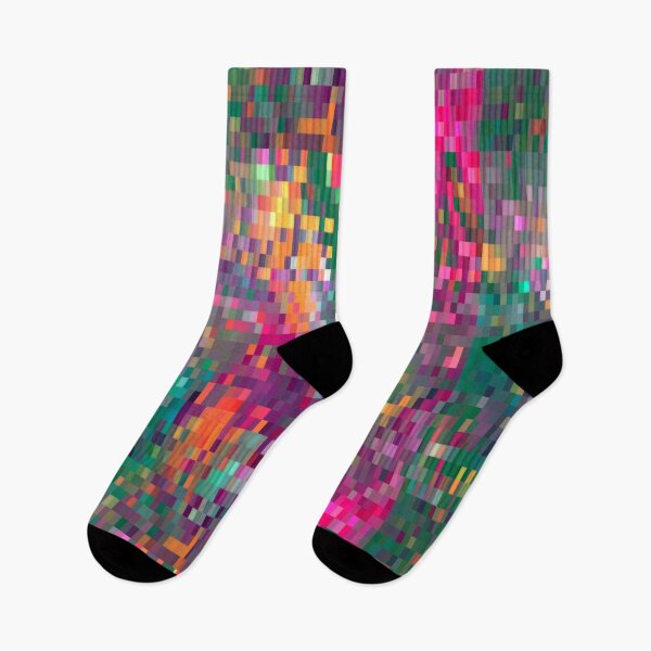 Item preview, Colorful Abstract Pixelated Pattern from Acrylic Pouring Technique Painting designed and sold by FluffySoap.
