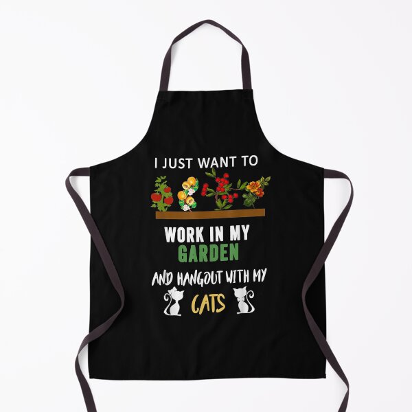 Item preview, I Just Want To Work In My Garden And Hangout With Cats Gift designed and sold by venitamara.