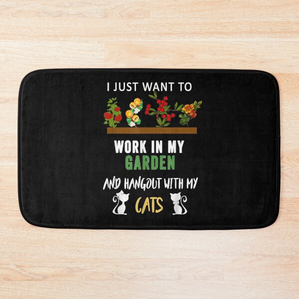 Item preview, I Just Want To Work In My Garden And Hangout With Cats Gift  designed and sold by venitamara.
