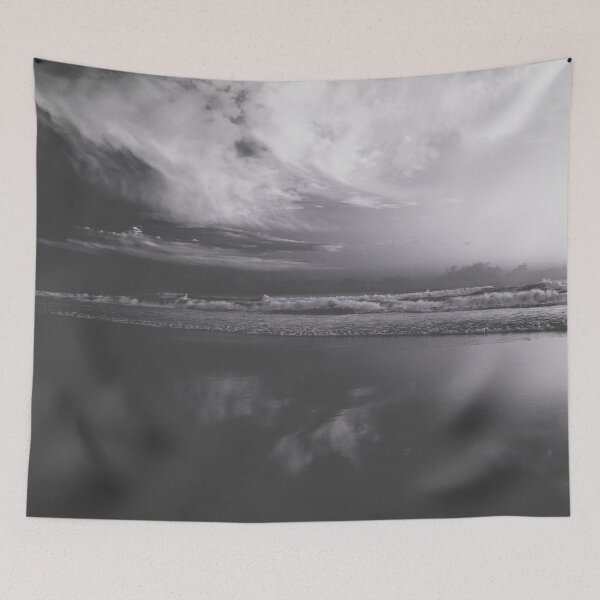 Item preview, Black and white beach and dramattic sky designed and sold by Schuva.