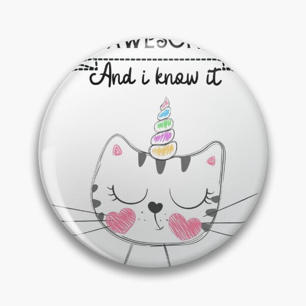 Item preview, Cute cat Unicorn Trend Present - I'm awesome and i know it Design designed and sold by Anas-Oase.