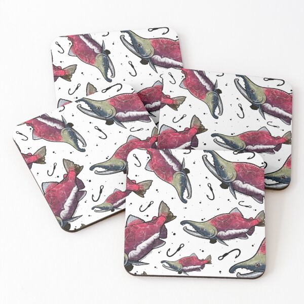 Item preview, Susitna Salmon Run on White designed and sold by Artbybrittneyk.