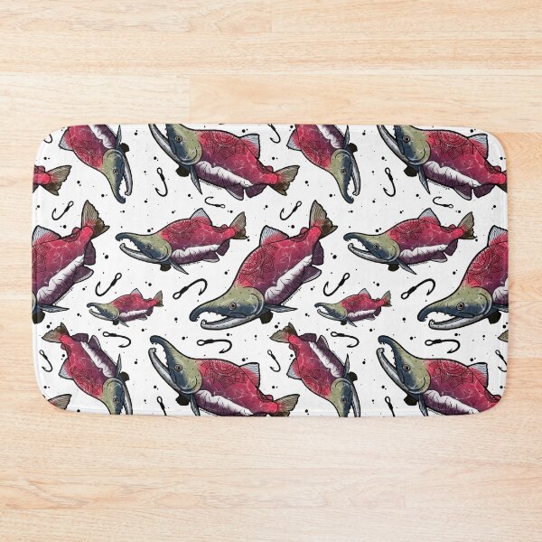 Item preview, Susitna Salmon Run on White designed and sold by Artbybrittneyk.