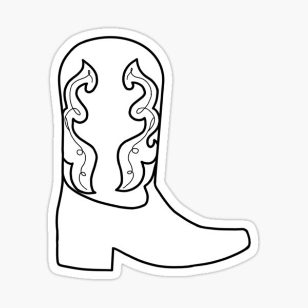 Printable Cowboy Boot Outline Sites unimi it