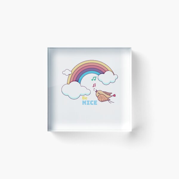 Item preview, Rainbow and bird sing(be nice )  designed and sold by cloud's  store.
