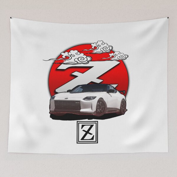 Item preview, nissan 400z red circle sun and text design white designed and sold by Jdm-Knights.