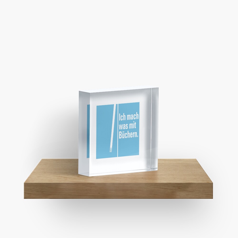Was mit Büchern Acrylblock
