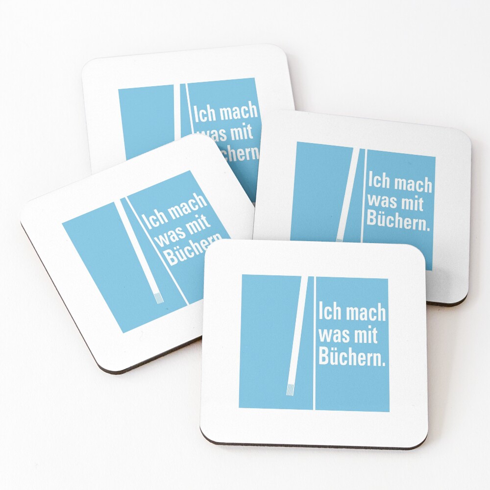 Was mit Büchern Untersetzer (4er Set)
