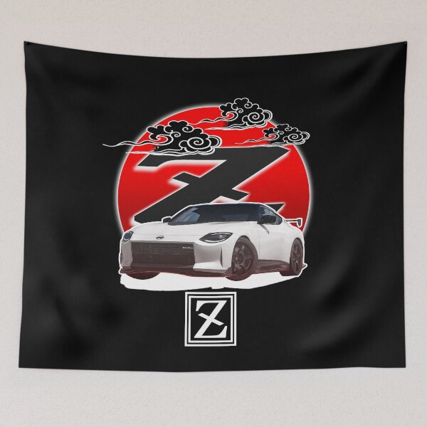 Item preview, nissan 400z red circle sun and text design black designed and sold by Jdm-Knights.