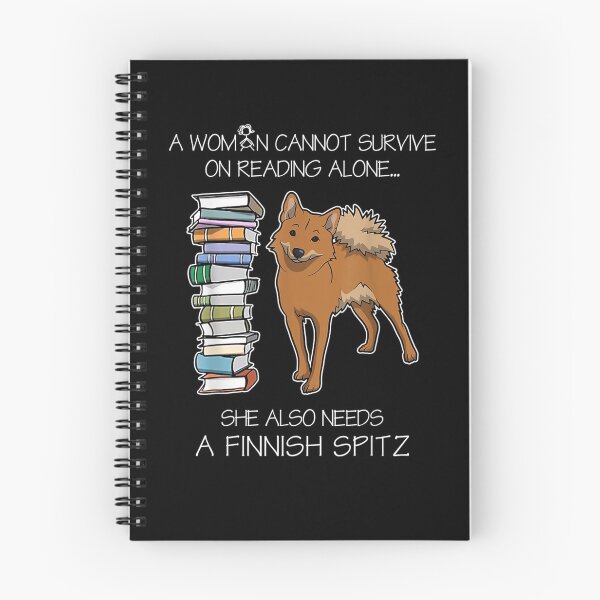 Item preview, A Woman Cannot Survive On Reading Alone Finnish Spitz Dog  designed and sold by sariyahharry.
