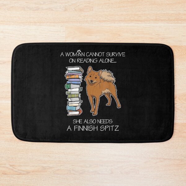 Item preview, A Woman Cannot Survive On Reading Alone Finnish Spitz Dog  designed and sold by sariyahharry.