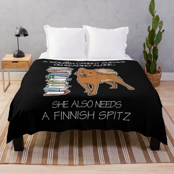 Item preview, A Woman Cannot Survive On Reading Alone Finnish Spitz Dog  designed and sold by sariyahharry.