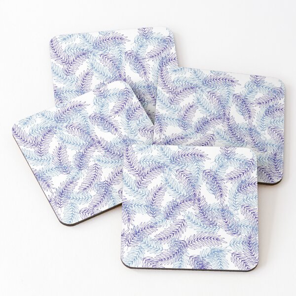 Item preview, Blue leaves pattern designed and sold by MJSemedo.