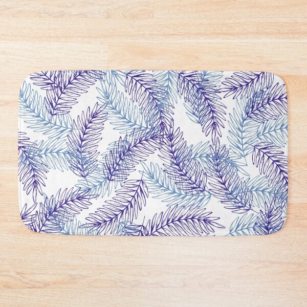 Item preview, Blue leaves pattern designed and sold by MJSemedo.