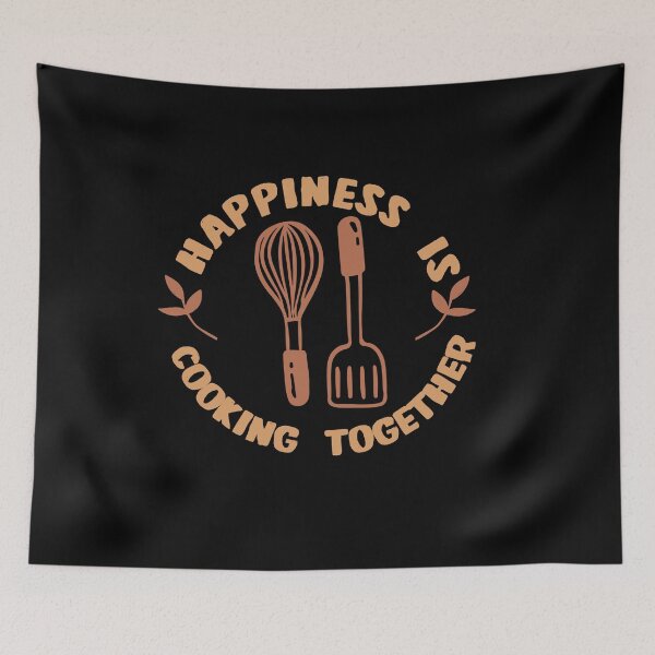 Item preview, Happiness Is Cooking Together designed and sold by TheFlipRepublic.