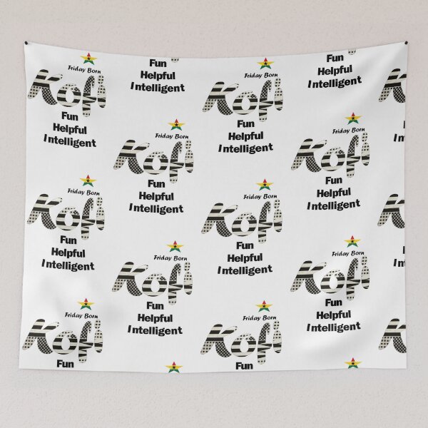 Item preview, Friday Born Ghanaian Male Name 'Kofi' in black and white designed and sold by WhoWeAre.