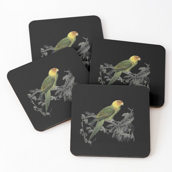 Item preview, green and yellow parrots - Vintage - Psittacus carolinensis designed and sold by jc007.