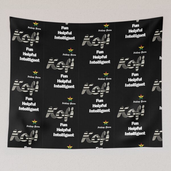 Item preview, Friday Born Ghanaian Male Name 'Kofi' in black and white designed and sold by WhoWeAre.