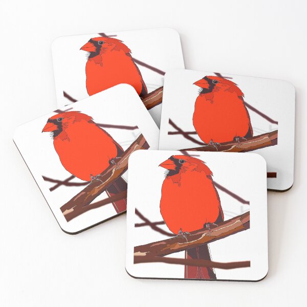 Item preview, Red Cardinal sitting on a branch - no background designed and sold by Brian  Doub.