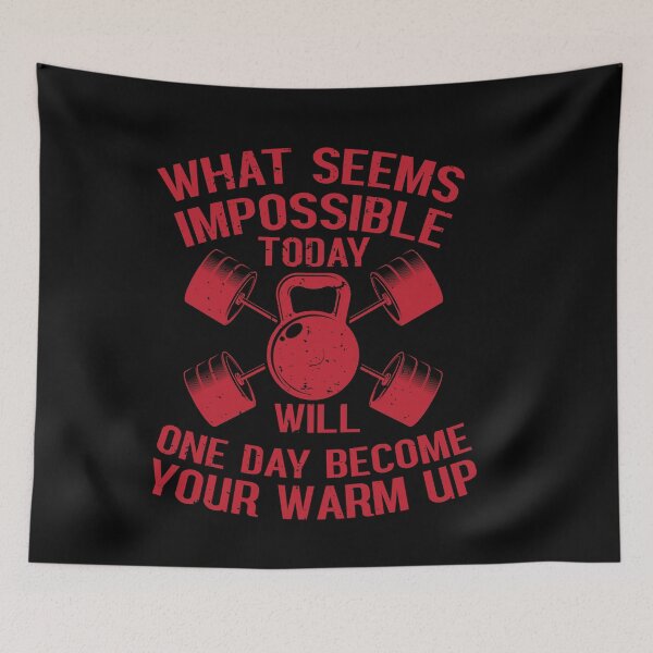 Item preview, WHAT SEEMS IMPOSSIBLE TODAY, WILL ONE DAY BECOME YOUR WARM UP designed and sold by TheFlipRepublic.