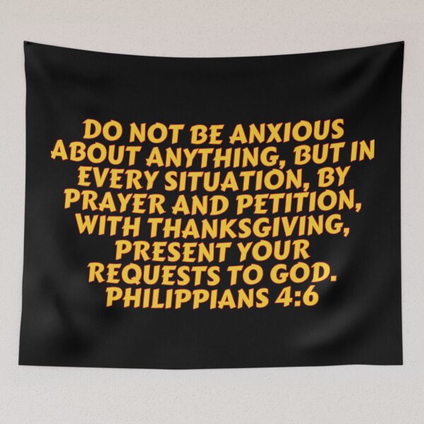 Artikelvorschau, Bibelvers Philipper 4: 6 entworfen und verkauft von Prayingwarrior.
