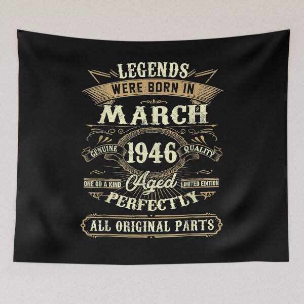 Item preview, Legends Were Born In March 1946 75th Birthday Gift  designed and sold by sariyahharry.