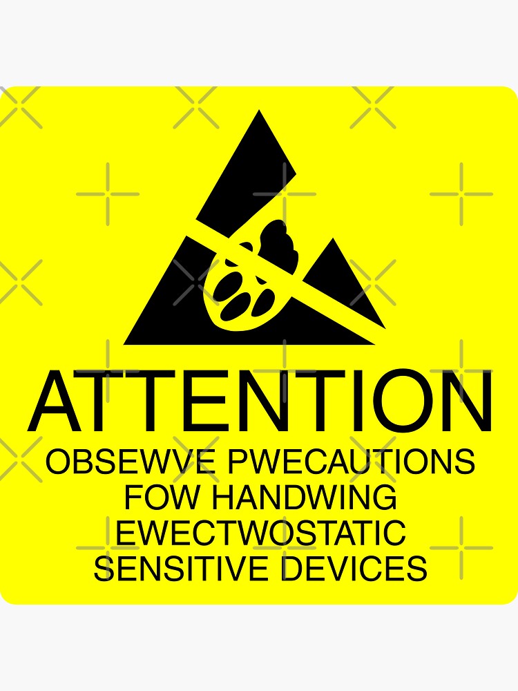 Cat Paw Electrostatic Discharge Warnung - Uwu Edition von VoidCatDesigns