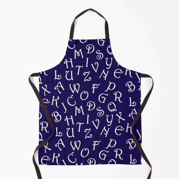 Item preview, Alphabetical pattern, white, navy, White And Blue,Blues designed and sold by bubbley2021.