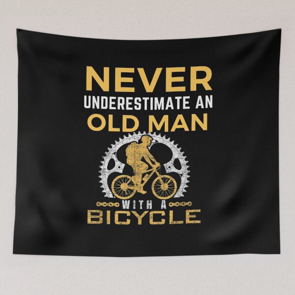 Item preview, . Never Underestimate An Old Guy On A Bicycle - Funny Cycling designed and sold by RanirO.
