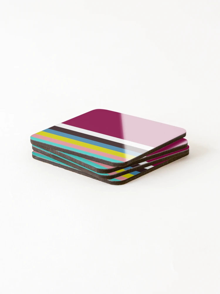 Thumbnail 4 of 5, Coasters (Set of 4), Organic Raspberry designed and sold by WildVeda.