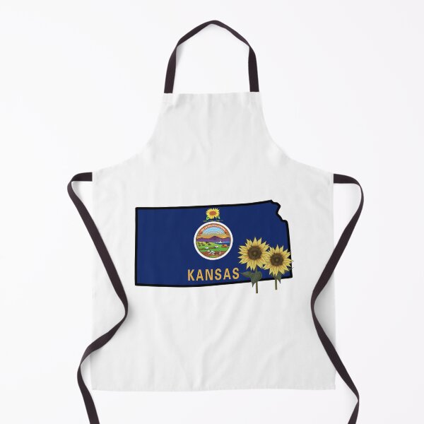 Item preview, State of Kansas Flag with State Flower Wild Sunflower designed and sold by Gsallicat.