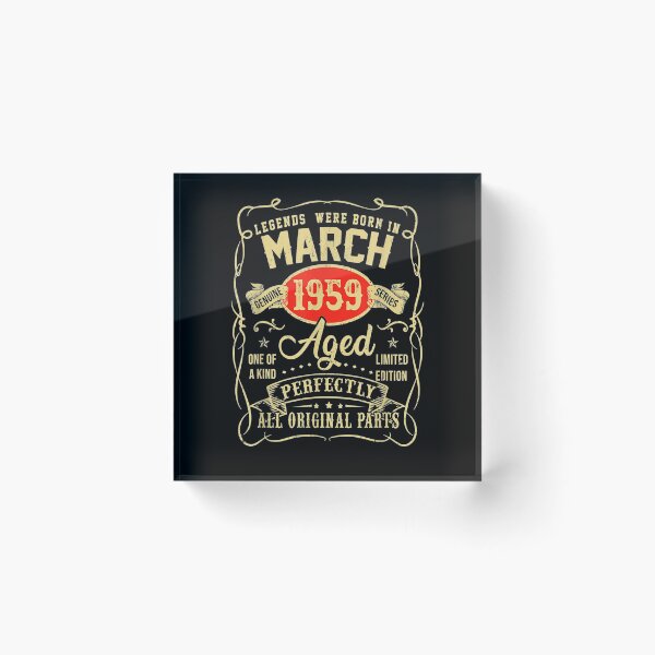 Item preview, Legends Were Born In March 1959 62nd Birthday Gifts  designed and sold by christinero2.