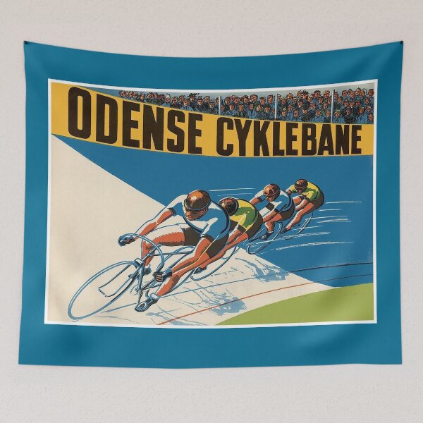 Item preview, ODENSE CYKLEBANE : Vintage Track Bicycle Racing Print designed and sold by posterbobs.