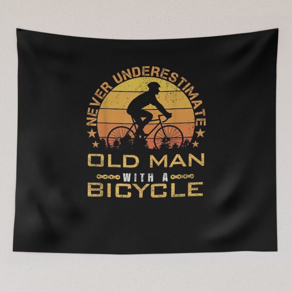 Item preview,   Never Underestimate An Old Guy On A Bicycle - Funny Cycling designed and sold by RanirO.