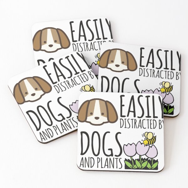 Item preview, Cute Puppy Dog and Honey Bee Easily Distracted by Dogs and Plants designed and sold by MimsTees.
