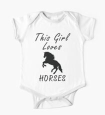 This girl loves horses Kurzärmeliger Einteiler